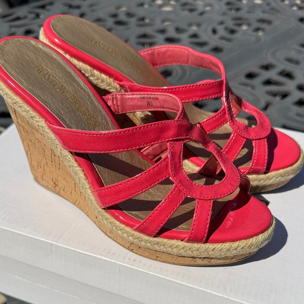 Boston Proper Women's Vibrant Wedge Sandals